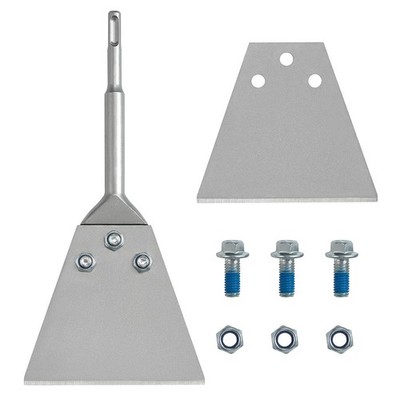 5 Inch Wide SDS-Plus Floor Scraper Tool Kit with Spare Bolts and Locknuts and...
