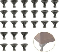 24Pcs Antique Brass Box Legs Feet Corner Protectors for Wood Case Jewelry Ches