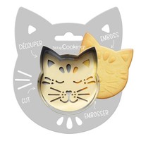 Katzen Ausstecher Set Edelstahl 5-Teilig PläTzchen Stempel Fondant Modell-Nr
