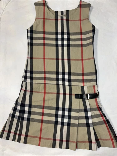 Abito iconico bambina 10 anni autentico BURBERRY NOVA CHECK VESTITO CLASSICO BAMBINI