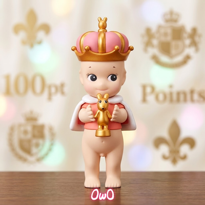 Sonny Angel 100pt Crown Figure Rose Quartz Pink Golden Robby