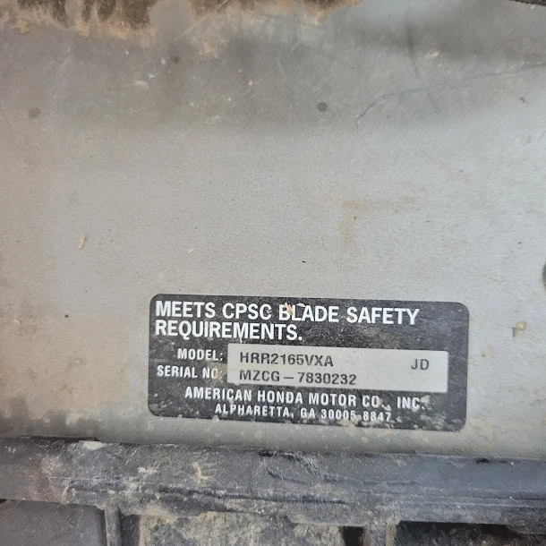 Cortacésped Honda HRR2165VXA GCV160 4,4 HP protector volante con pernos Foto 4 de 4