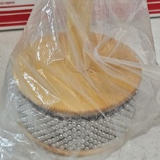 Wooden Cabasa Percussion Metal Beaded Chain and Cylinder Pop Hand Shaker