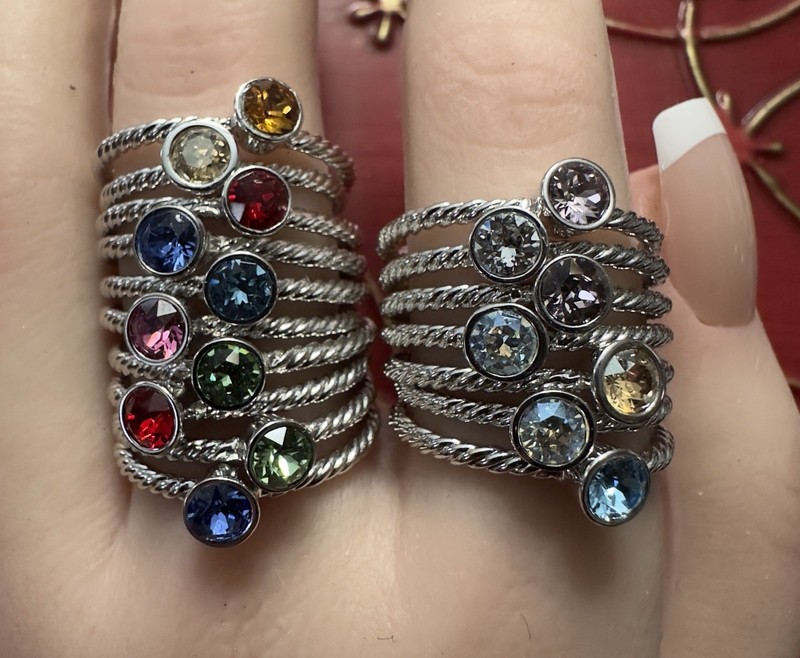 Touchstone Trinket Stackable Rings Lot Various Sizes New No Box 17 Birthstone