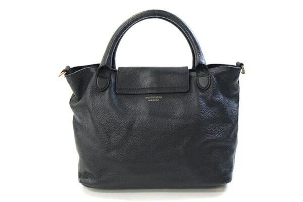 Bolso de mano bidireccional meli melo, cuero negro, usado, bandolera, bandolera Foto 2 de 4