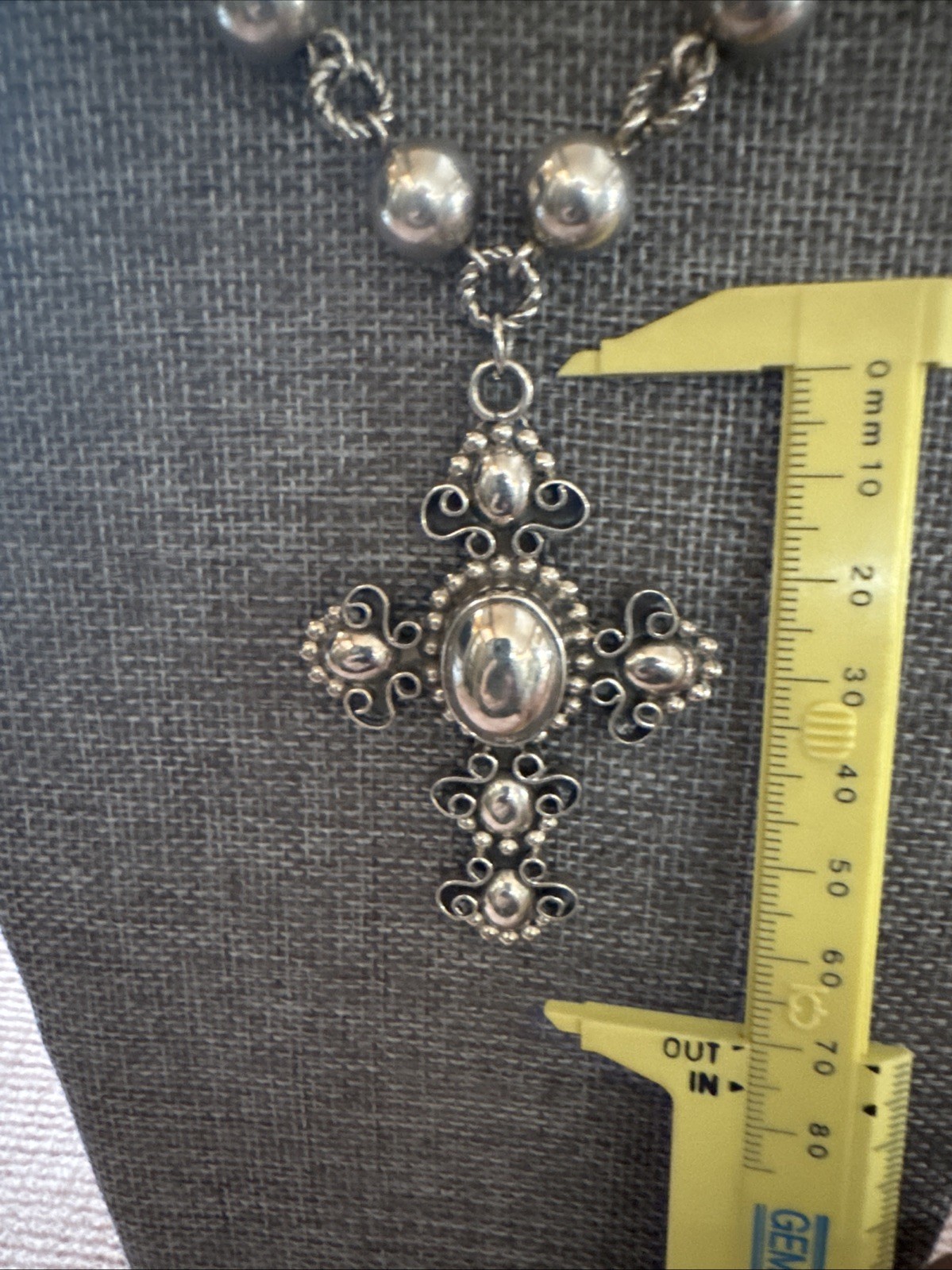 large Statement Cross Sterling Silver One-Of-A-Ki… - image 5