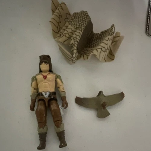 Hasbro G.I. Joe Action Figure Raptor (1987) w/ Bird Companion Cape & Accessories