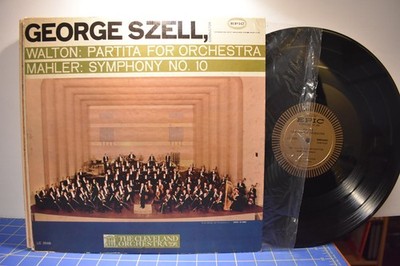 Szell Cleveland Walton Partita Mahler Symphony No. 10 LP Epic LC 3568 Mono