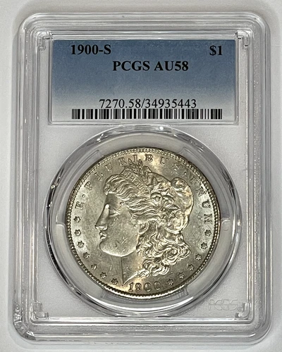 1900-S Morgan Silver Dollar $1 PCGS AU58 ~ Better Date ~ Free Shipping
