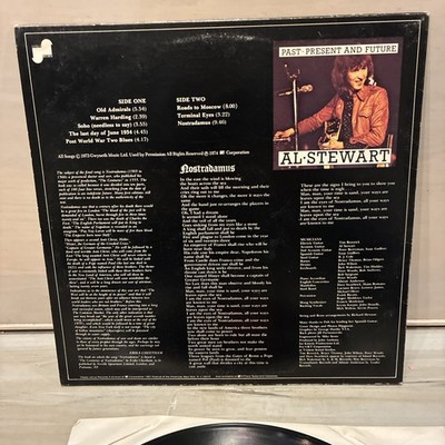 Al Stewart Past Present And Future Original 1974 Vinyl LP Record
