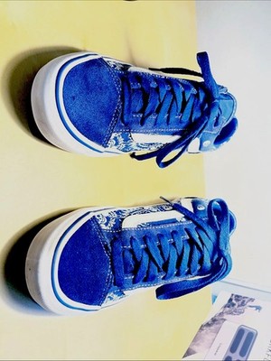 VANS 36 Bandana Blue Low Top Size Men s 6.5 Women s 8