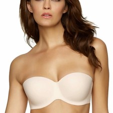 NEW Felina Hint Of Skin Contour Strapless Bra 36C Bare Lightly Lined Comfort