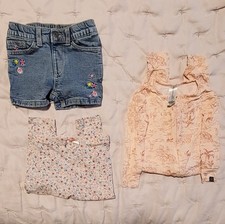18 Month Girl Clothes 3 Piece Lot Leggings Shorts Bodysuit