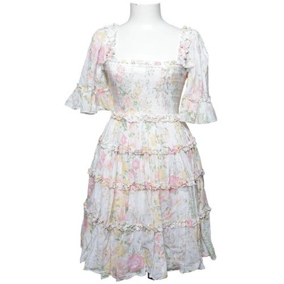 Needle & Thread, Kleid, Größe: 36, Weiß/Mehrfarbig, Bio-Baumwolle, Blumen #pgK