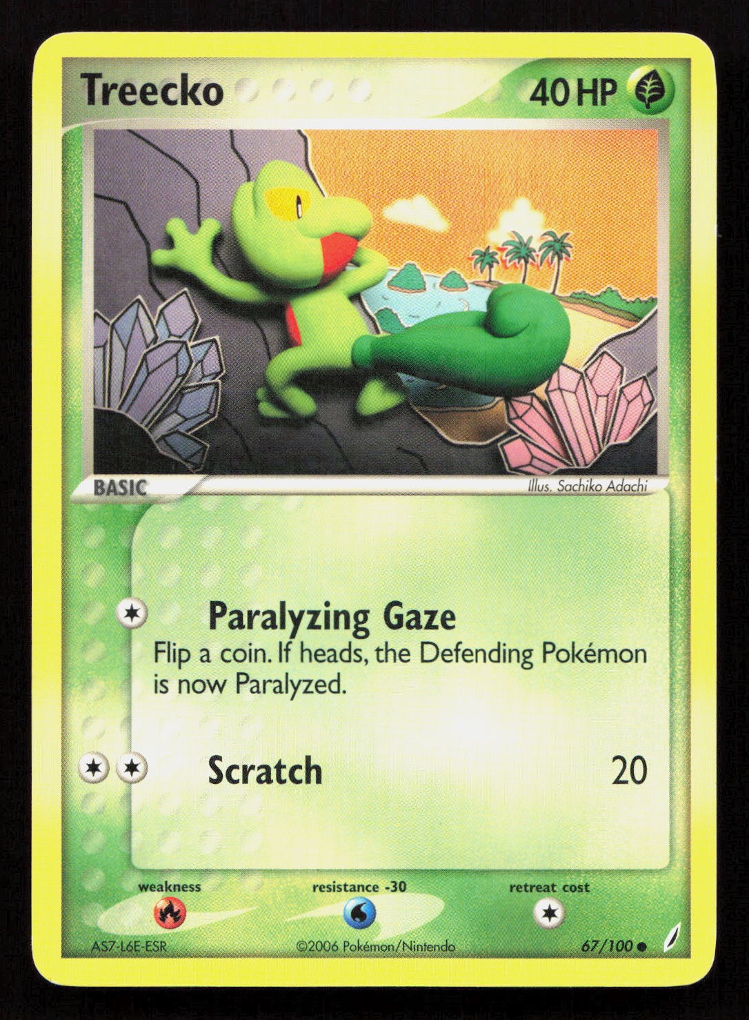 TREECKO 67/100 Pokemon CRYSTAL GUARDIANS