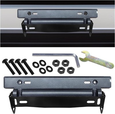 Universal Adjustable License Plate Frames, Stainless Steel Car Tag Holder with S