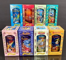 Vtg Walt Disney Burger King 1994 Collectors Glasses USA Coke ~ Complete Set of 8