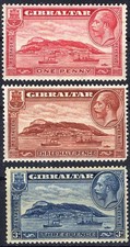 Gibraltar 1931 King George Rock of Gibraltar MH (SC# 96-97, 99)