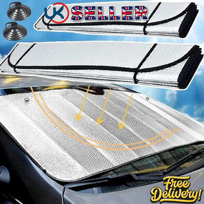 Front Auto Windschutzscheibe Sonnenschutz Rollos Schutzscheibe UV Block Scheibe Hitze Wind*