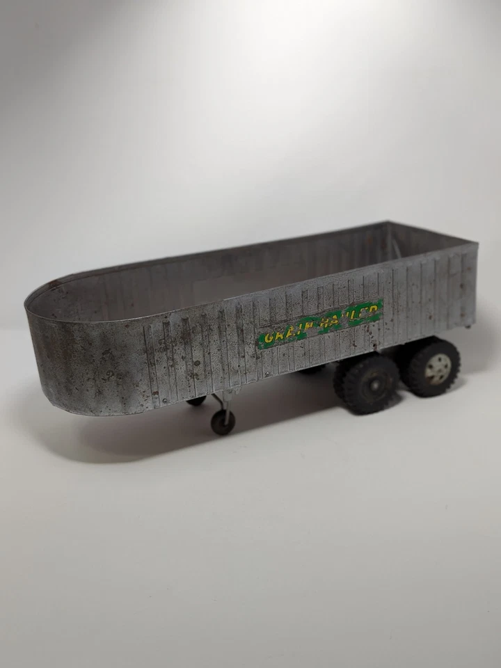 Remolque Tonka Toys M 1955 de colección súper raro remolque de grano de acero prensado Foto 2 de 4