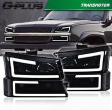 Fit For 2003-2006 Chevrolet Silverado 1500 2500HD 3500 Headlights + Bumper Light