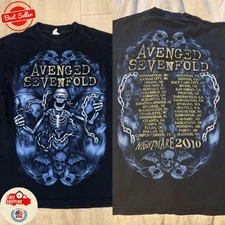 Avenged Sevenfold A7X Nightmare Tour 2010 Two-Sided T-Shirt