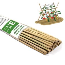 Bamboo Stakes,3FT Natural Garden Stakes,BOVITRO 25Pcs 3Ft, Pack of 25