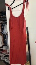 Zimmermann Women's Red Belted Dress Size 1 Midi