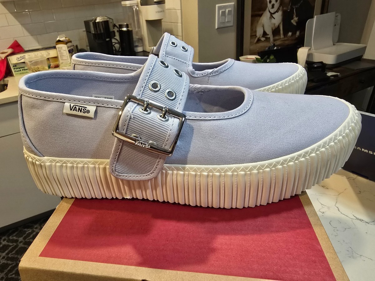 Vans Mary Jane Creeper Shoe Grunge Ballet Halogen Blue VN000D07CHA 