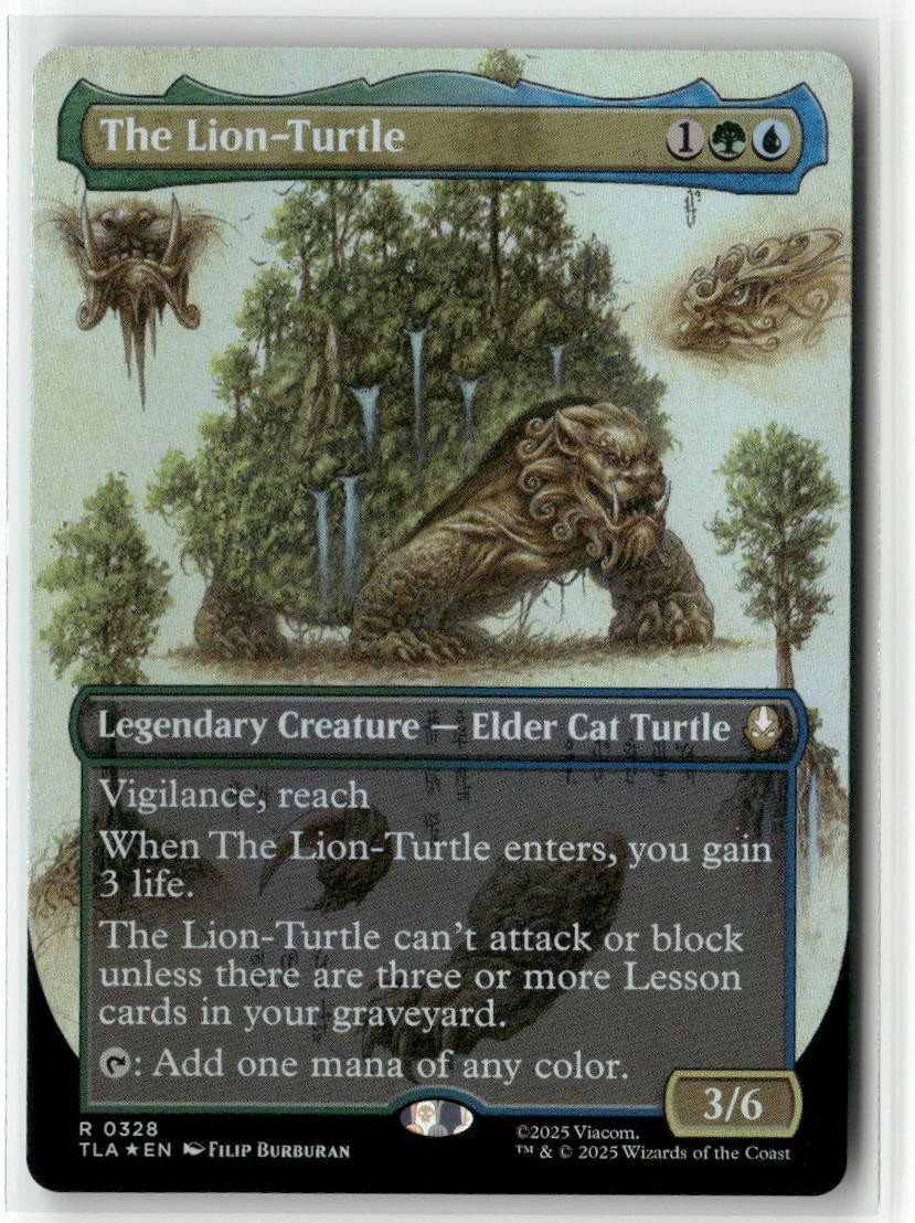MTG The Lion-Turtle 0328 Foil (Borderless) R Avatar TLA NM