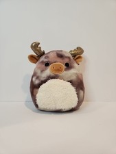 Squishmallows Greggor 7.5" Brown Marbled Moose w Furry Belly NEW Plush Toy