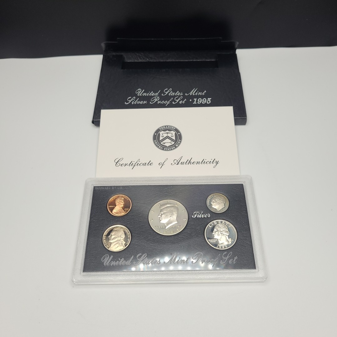 1995 U.S. Mint Issued Silver Proof Set 90% Silver Coins | eBay