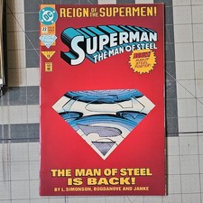 DC Comics Superman: The Man of Steel 22 Reign of the Supermen 1993 Bonus Poster