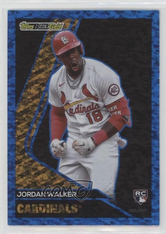 2023 Topps Update Topps Black Gold Blue /600 Jordan Walker #BG-29 18k3