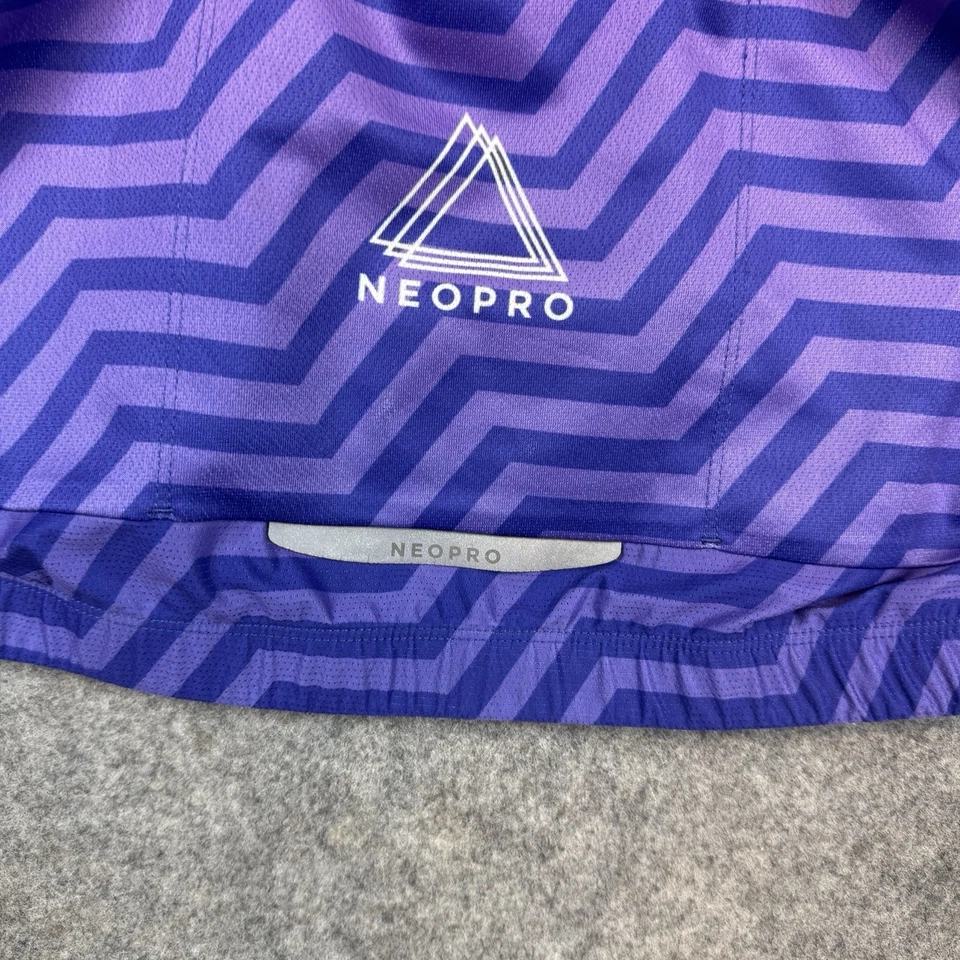 NeoPro Cycling Jersey Adult Unisex XXL Purple Geometric Performance Wicking - Image 4 of 4
