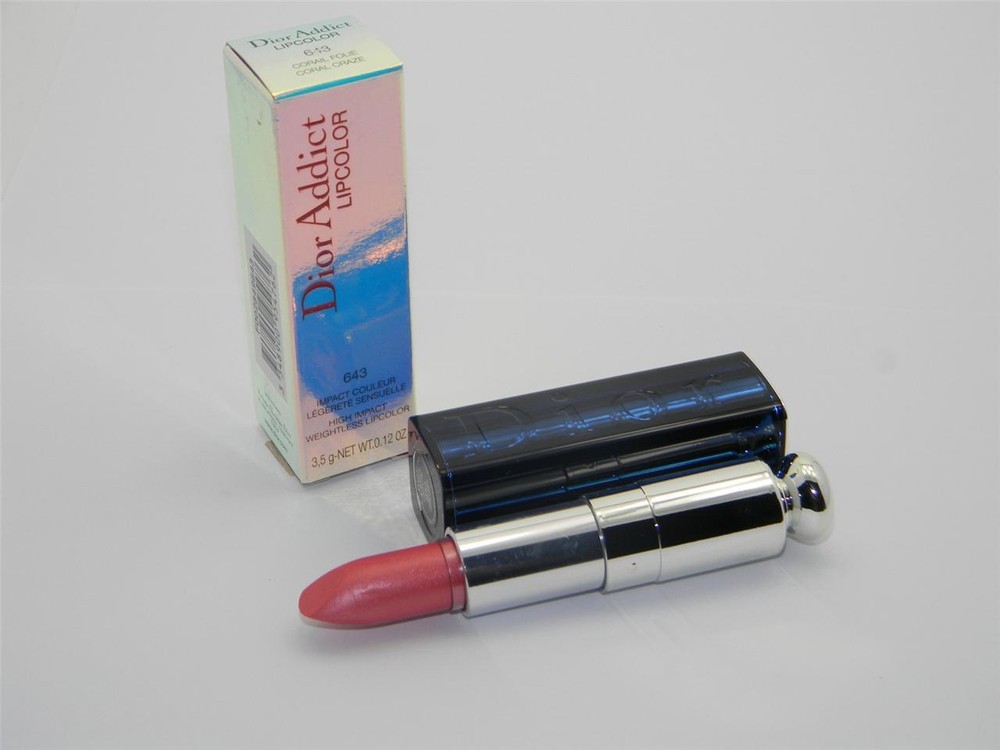 Dior Addict High Impact Weightless Lipcolor Lipstick 643 Coral Craze New In Box
