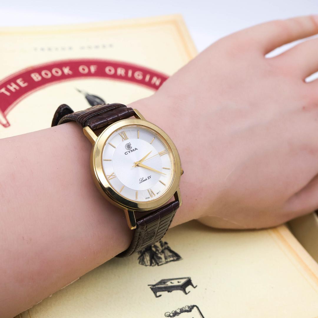 CYMA Men’s Watch Quartz Analog Round 33mm Gold/Silver eBay