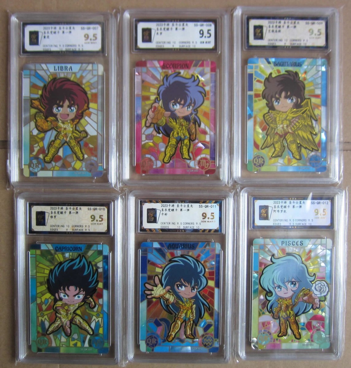 12 Saint Seiya CCG TCG card-Gold Saints SS-QR 001-012 (chinese