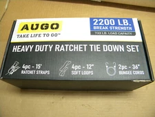 AUGO Ratchet Tie Down Set ~ 2200LB ~ *New in Box*