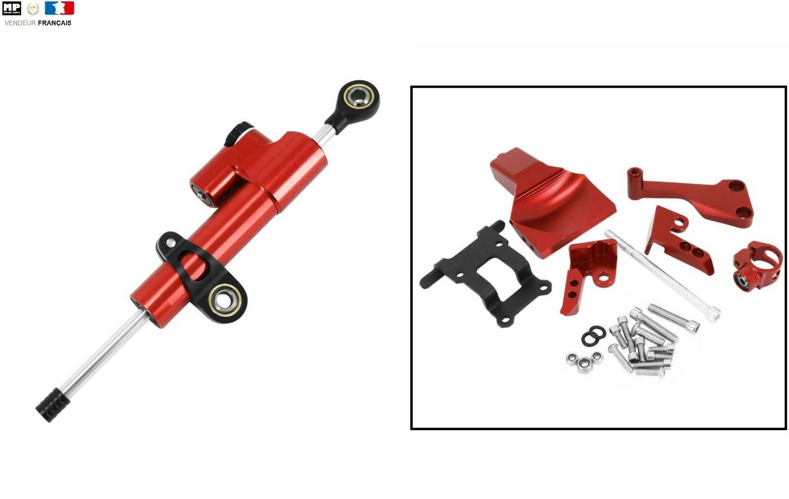 Amortisseur de direction de prestige en Alu Rouge pour Yamaha MT-07