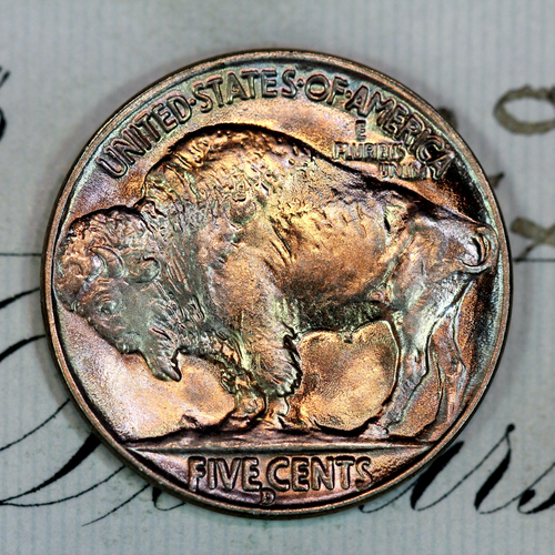 * 1938-D * PRISTINE++ GEM BU MS BUFFALO NICKEL * FROM ORIGINAL COLLECTION - Picture 2 of 4