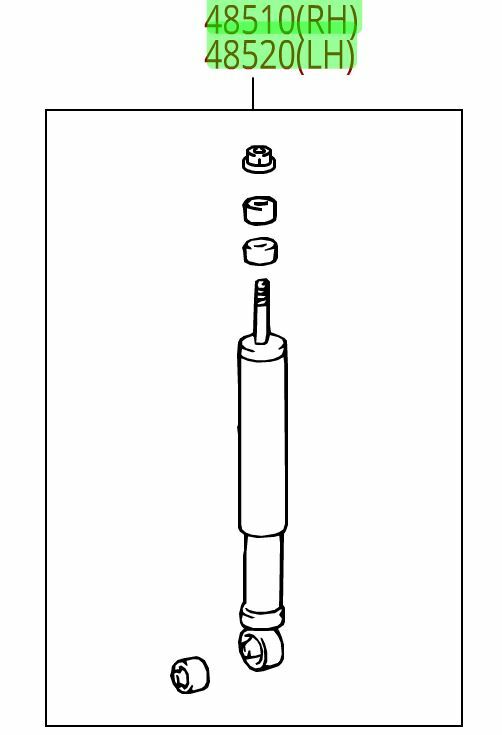 Toyota Land Cruiser 06-07 Front & Rear Shock Absorber Set