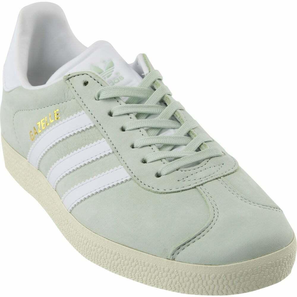 adidas gazelle silver green womens adidas Gazelle Indoor Linen Green Solar Orange main image 0