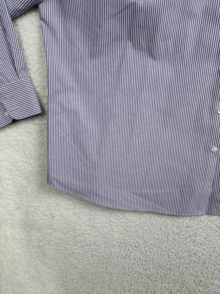 Lands End Women Top 22W Gray Cotton B Long Sleeve Button Up Wrinkle Free Shirt - Image 4 of 4