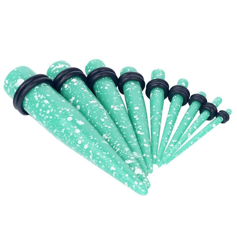 YZOTEK Ohrstreck Set 50-teilig - 14G-00G Acryl Taper & Plugs Mit Silikon Tunnels