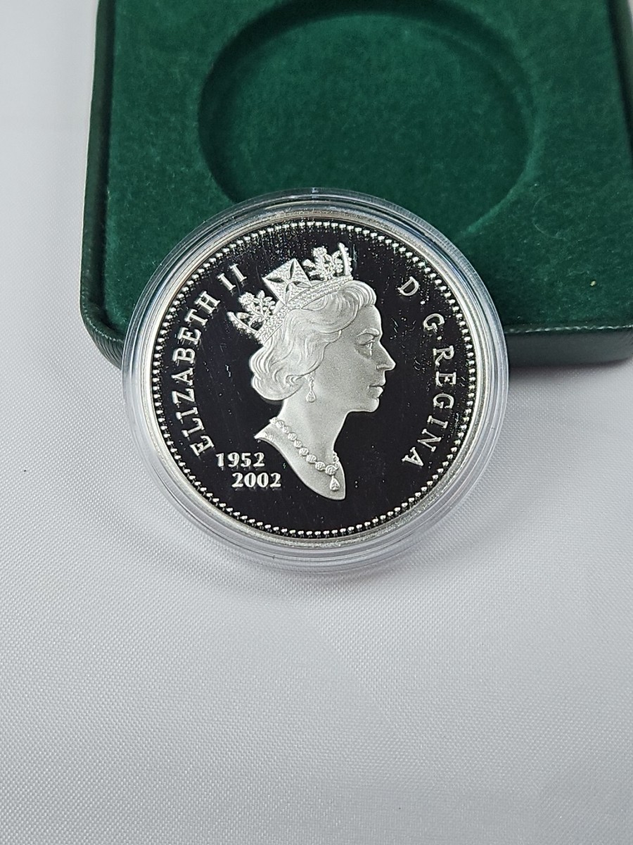 2002 Canada Proof Silver Dollar- Queens Golden Jubilee
