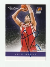 Luis Scola Signed 2012-13 Panini Prestige Card #120 Auto Suns NBA Autograph COA