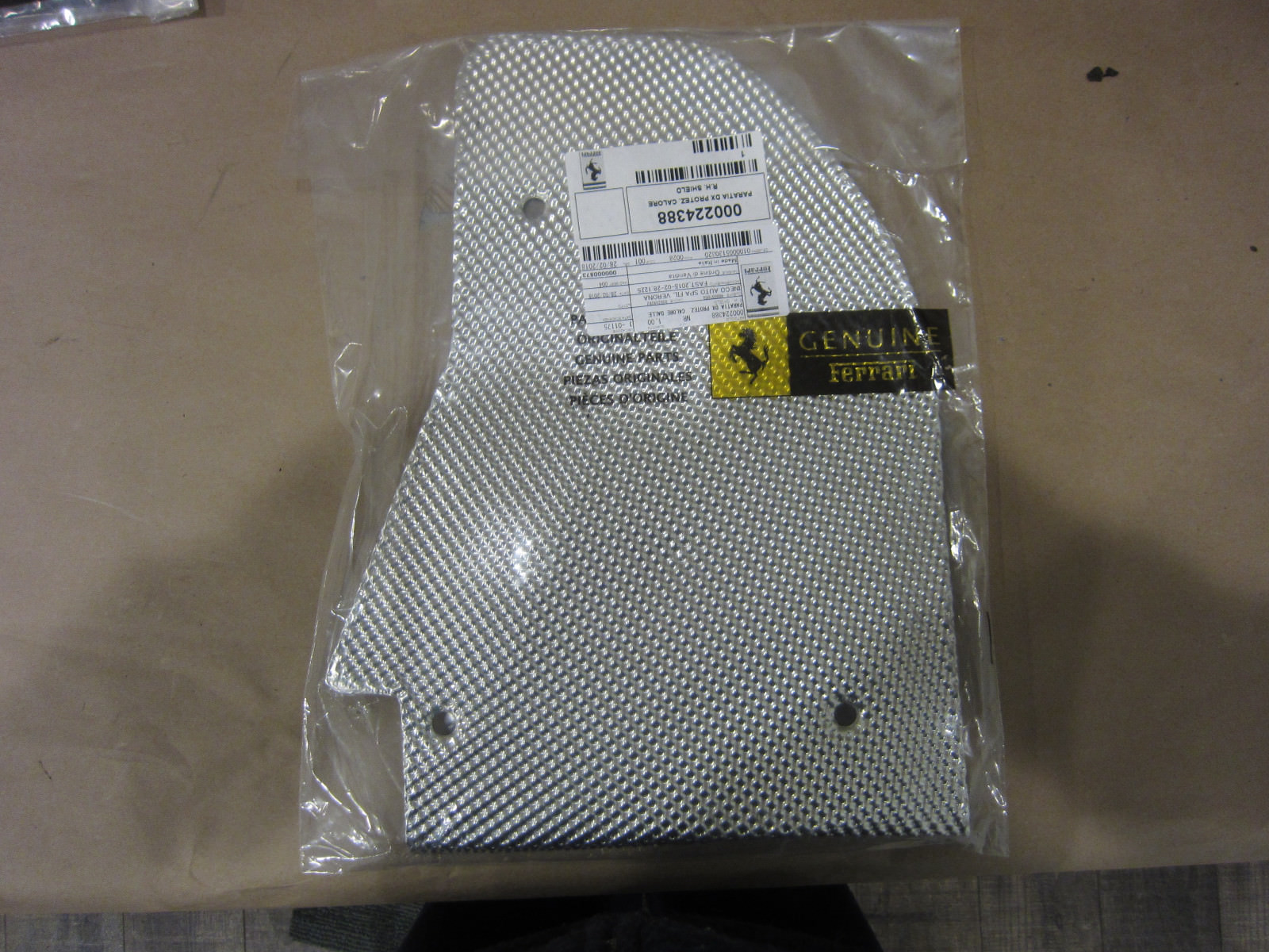Ferrari 430 Coupe,Spider - RH Exhaust Shield - P/N 224388
