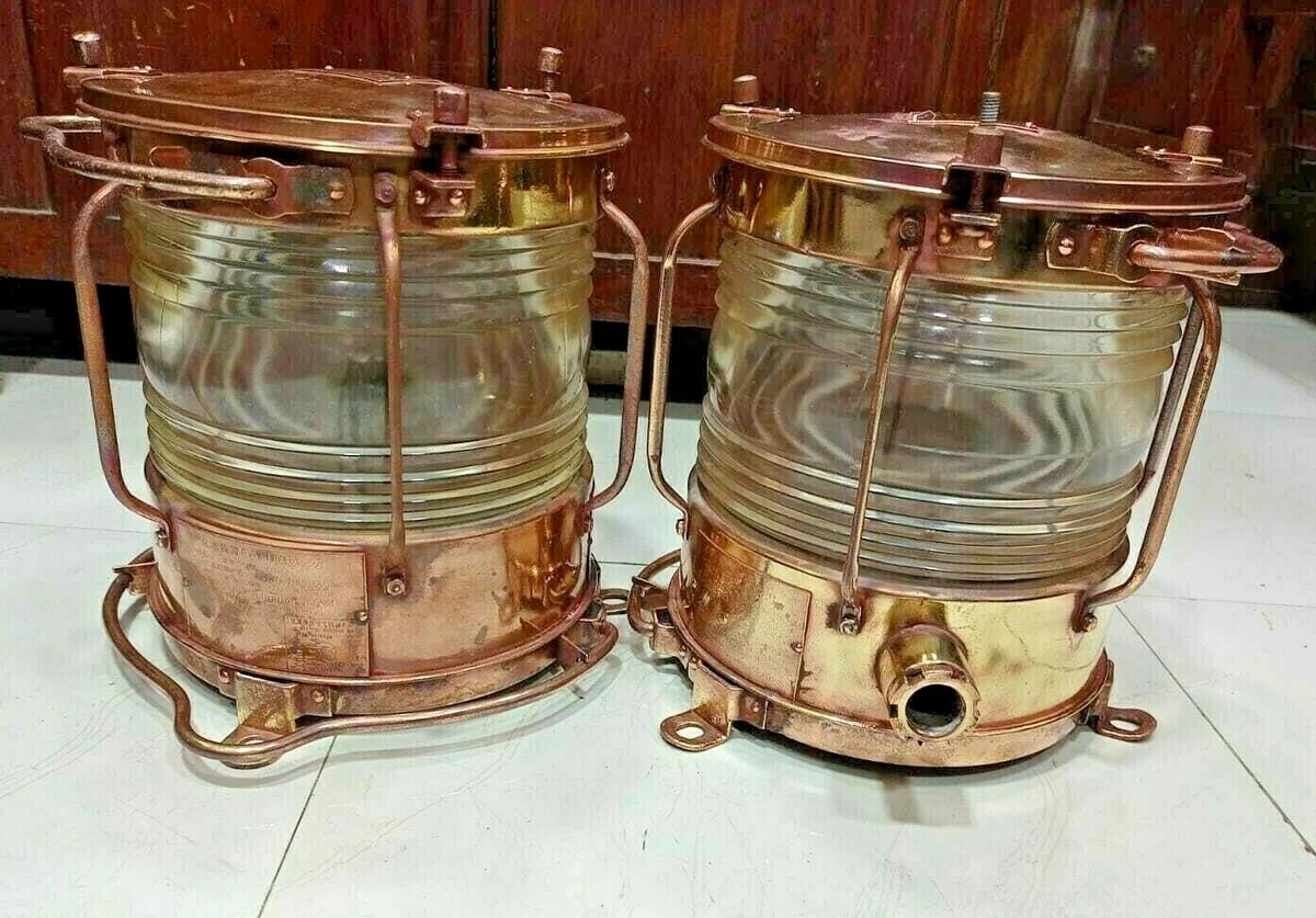 Impressive 100 Original Ship Lights for Sale Antique Brass