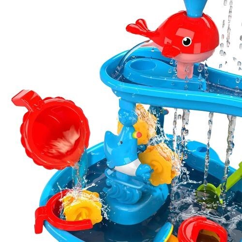 Kids Toys Sand Water Table For Toddlers, 3-Tier Sand And Water Play Table Toys - Picture 7 of 9